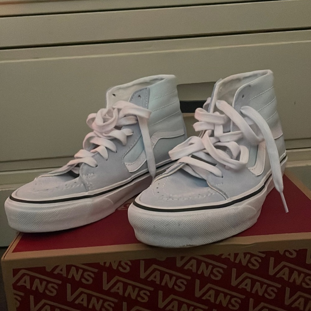 baby blue vans high tops